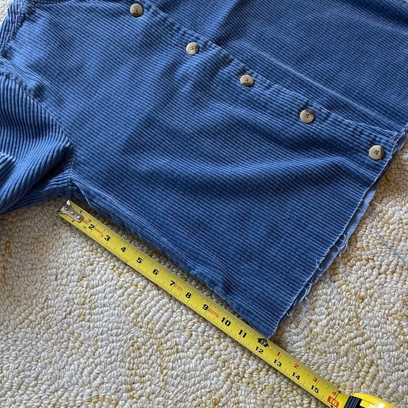 Corduroy Button-Up Long Sleeve Shirt in LIGHT BLUE - Picture 7 of 7